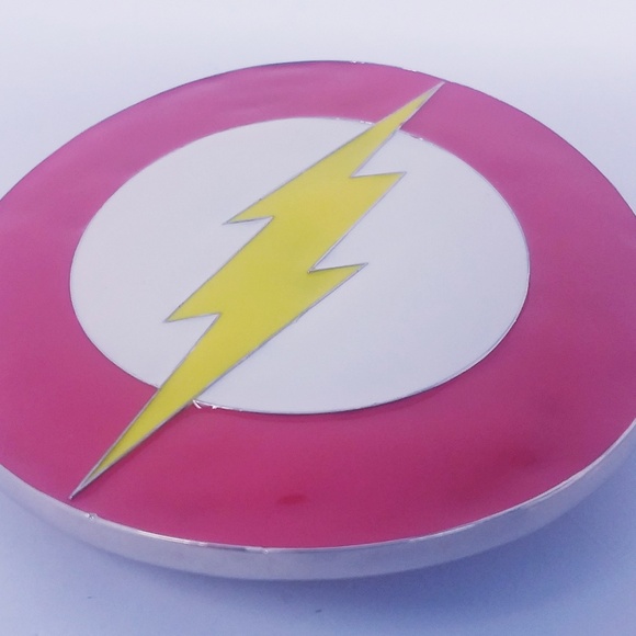 The Flash Superhero Logo Enamel Metal Belt Buckle - Picture 2 of 3